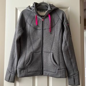 Athleta Gray Fleece-Lined Hoodie